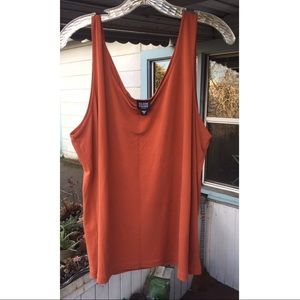 Eileen Fisher Copper/Rust 100% silk shell